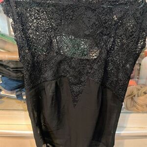 Arefeva Women's Black Lace Knee Length Dress M 3/4 Sleeve Formal